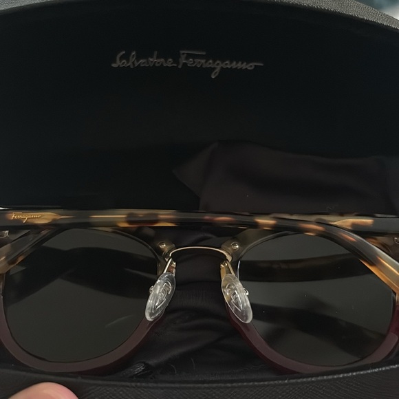 Salvatore Ferragamo Ruby Red Tortoise Cat Eye Sunglasses - Picture 8 of 8